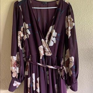 Fashion Nova burgundy maxi dress